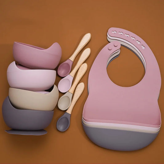 BPA Free Silicone Baby Feeding Set