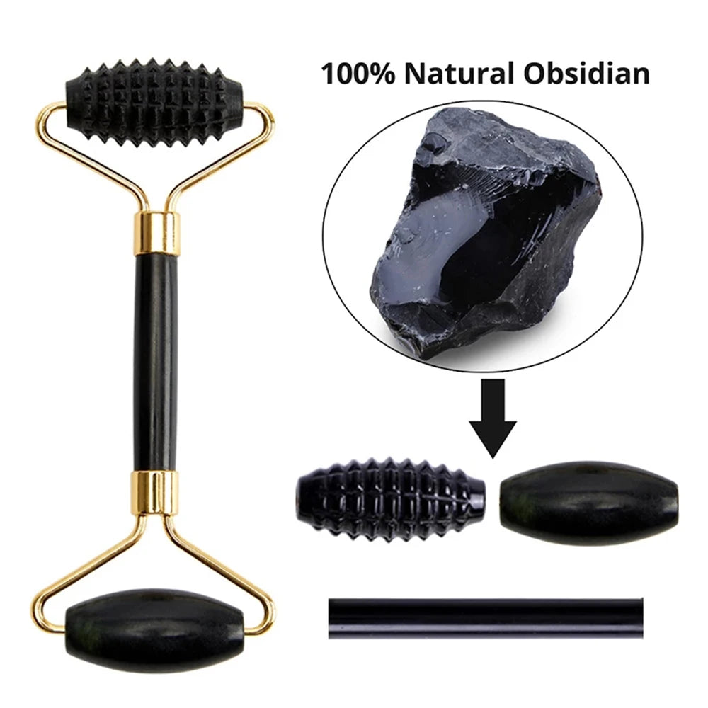 Obsidian Jade Roller