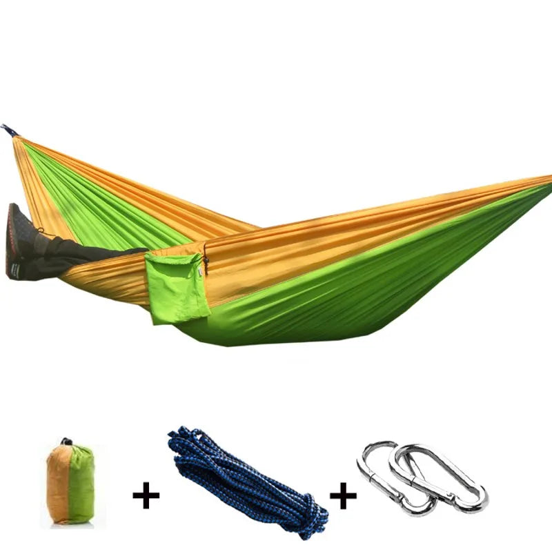 2-Person Portable Parachute Hammock - Outdoor Camping & Garden Leisure Swing (270cm x 140cm)