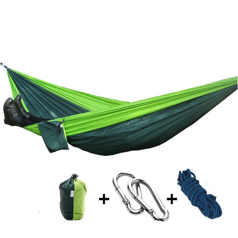 2-Person Portable Parachute Hammock - Outdoor Camping & Garden Leisure Swing (270cm x 140cm)