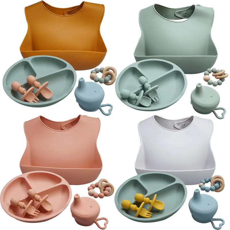 Roll Up Travel Baby Bib Set