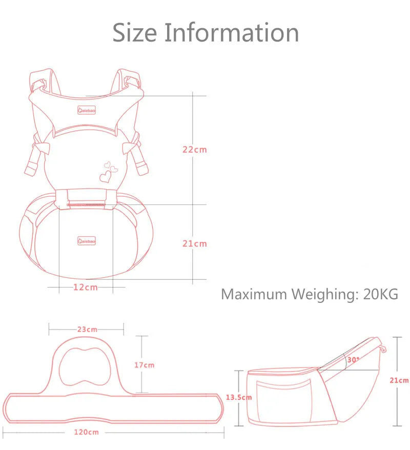 360° Ergonomic Light Baby Carrier – Multifunctional Breathable Sling Backpack