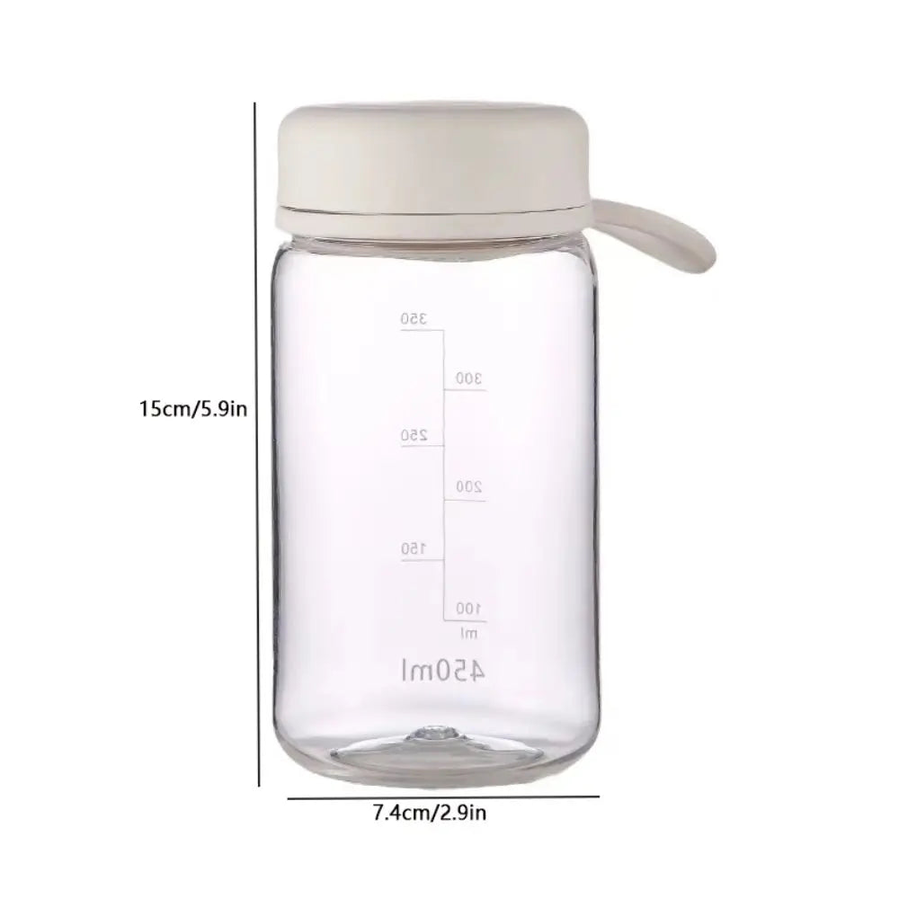 Casual Plastic Student Water Cup Leakproof Clear Sports Water Bottle With Time Marker Drink Cup Outdoor Sports