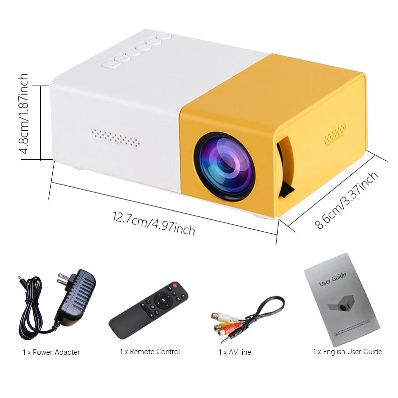 M100 HD Mini Projector - Home Theater & Outdoor Camp