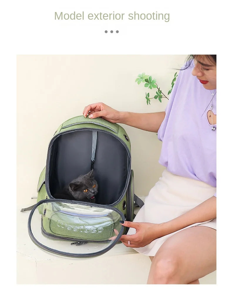 Transparent Pet Travel Backpack