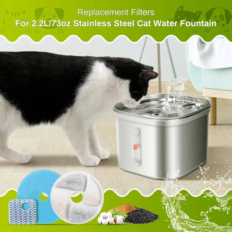 Square Cat Fountain Filters