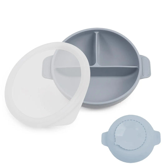 Split Tray Silicone Baby Weaning Utensils Set