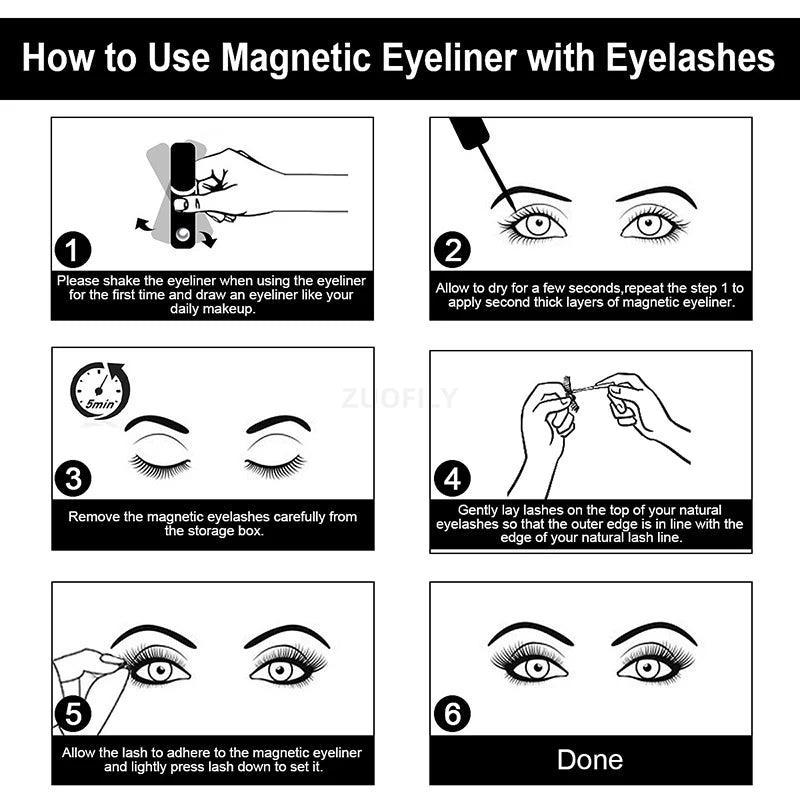 Black Magnetic Eyeliner – Self-Adhesive Liquid Eye Makeup