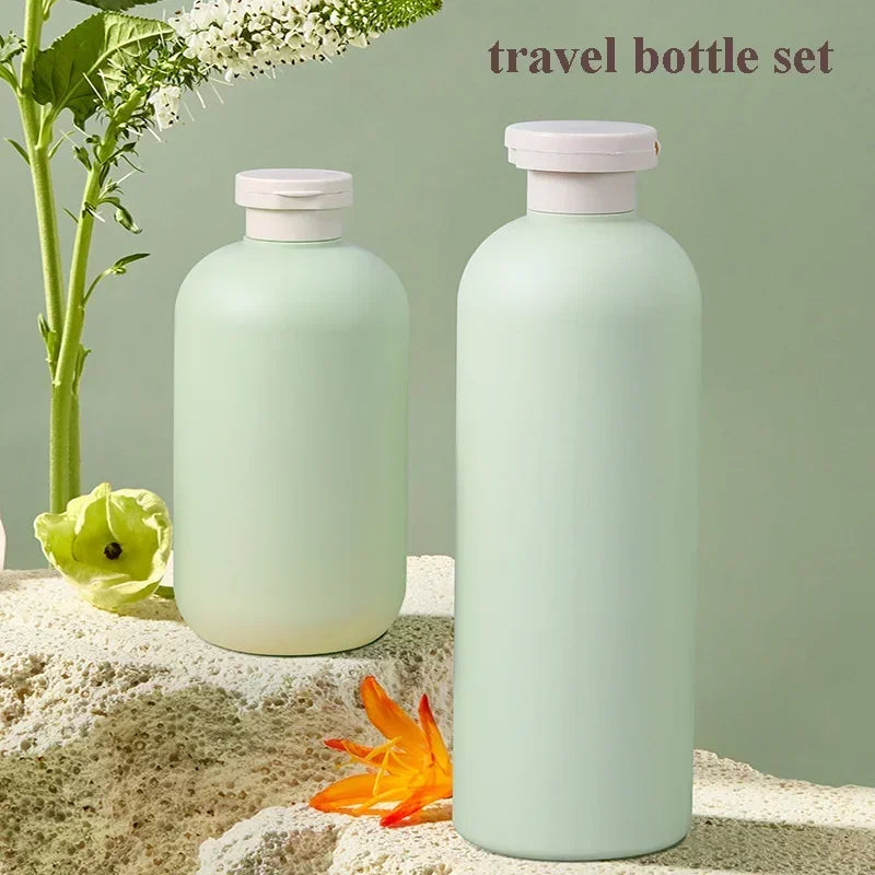 2-Pack 200ml Refillable Travel Shampoo Bottles - Plastic Squeeze Containers with Flip Cap, Leakage-Proof Toiletries for Travel