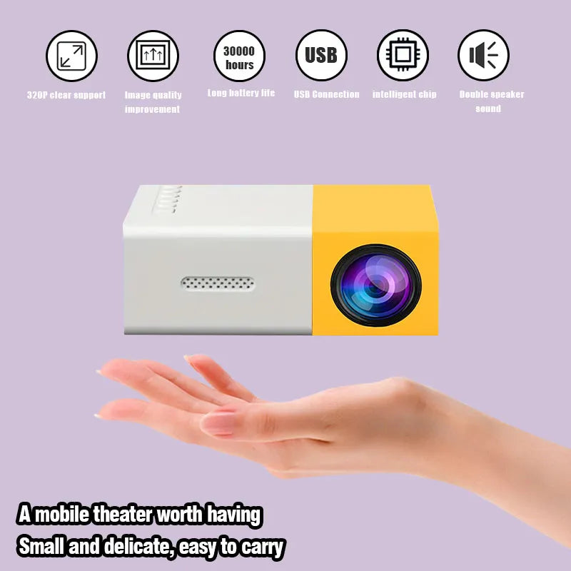 M100 HD Mini Projector - Home Theater & Outdoor Camp