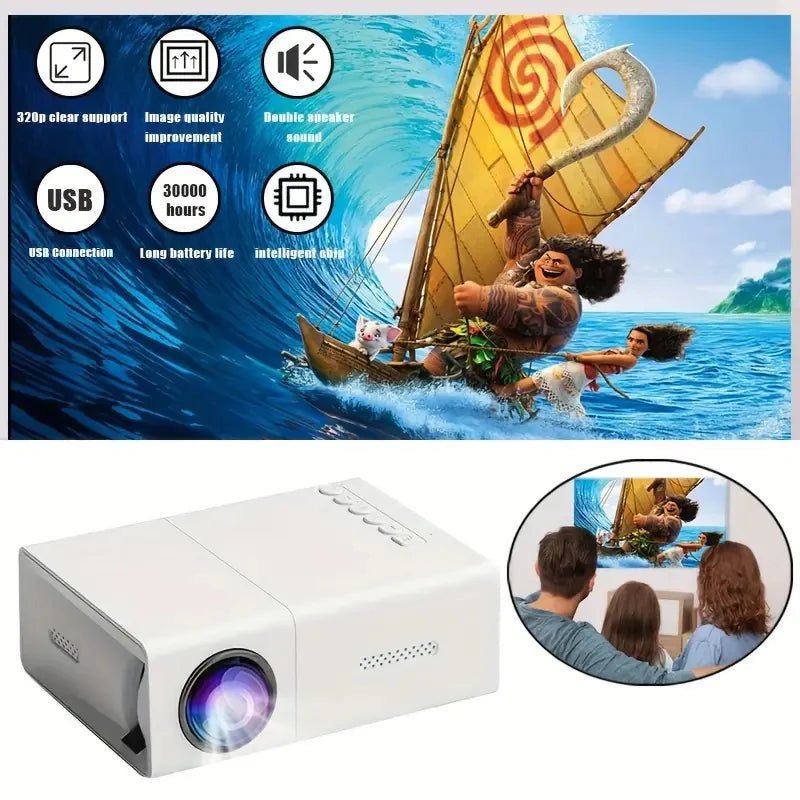 M100 HD Mini Projector - Home Theater & Outdoor Camp