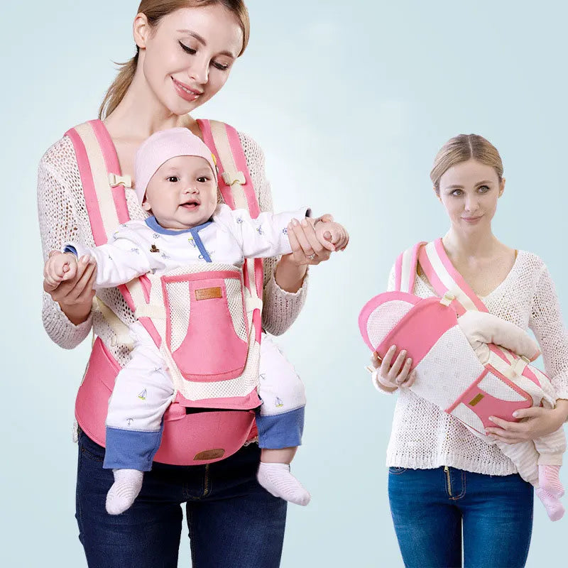 Ergonomic Baby Carrier with Waist Stool – Multi-Use Kangaroo Sling