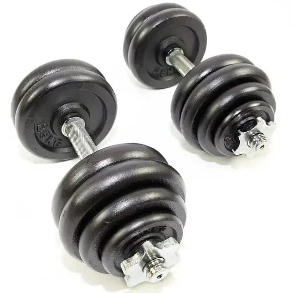 Top Quality Gym equipment 50kg black painting adjustable dumbbell barbell set Weight Lifting Exercise dumbbells