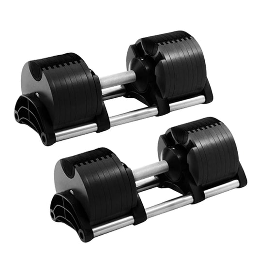 Adjustable Round Dumbbell Set, Second Generation, 2kg Increase, 24kg, Fitness, Newly Upgraded