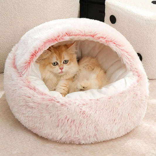 Faux Fur Plush Cat Bed