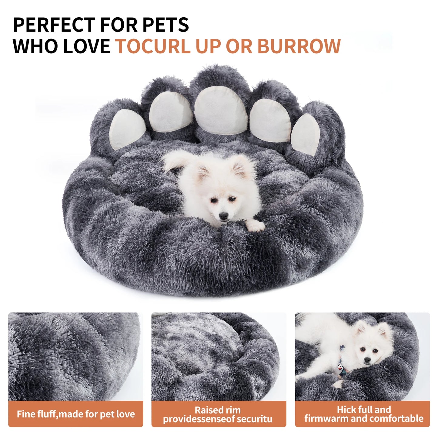 Cozy Paw Pet Bed – Fluffy