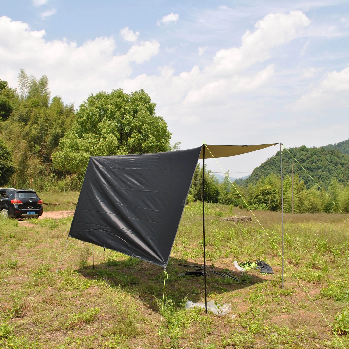 Multi-Function Tarp for 3-4 People - Ultralight Waterproof Rain Fly for Hammocks & Tents