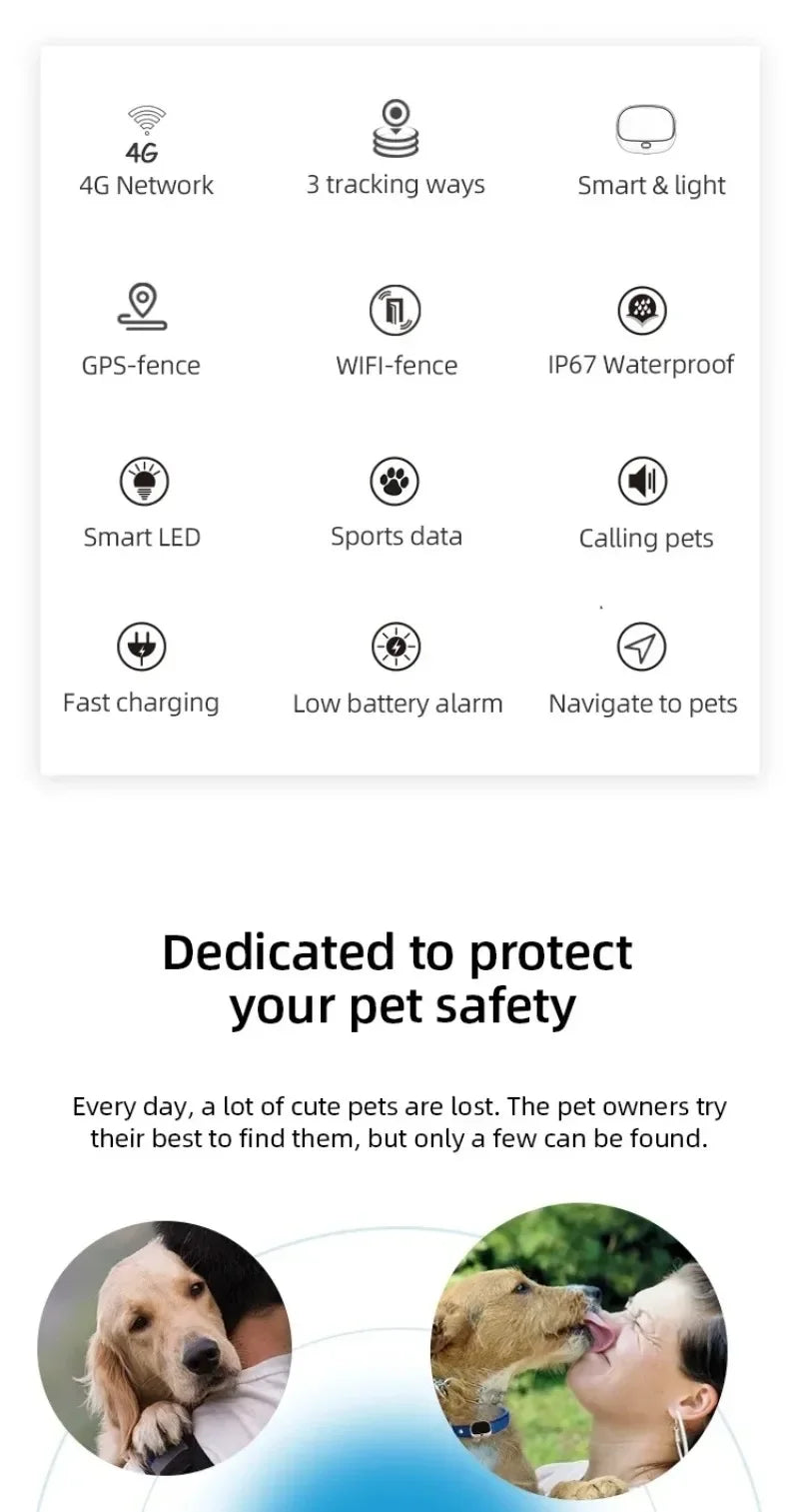 4G Waterproof GPS Pet Tracker