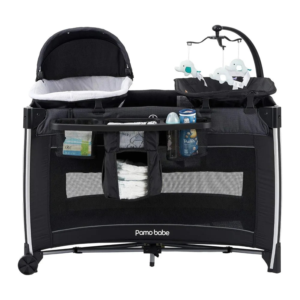 4 in 1 Portable Baby Crib Deluxe Nursery Center