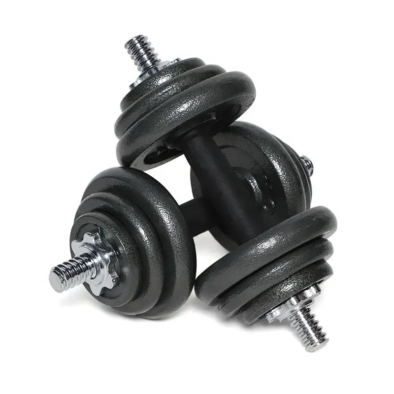 Top Quality Gym equipment 50kg black painting adjustable dumbbell barbell set Weight Lifting Exercise dumbbells