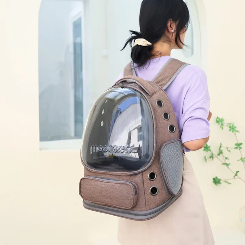 Transparent Pet Travel Backpack