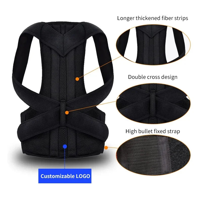 Humpback Posture Correction Belt for Men and Women - Belt Back Support to Prevent Spine Pain and Improve Shoulder Posture