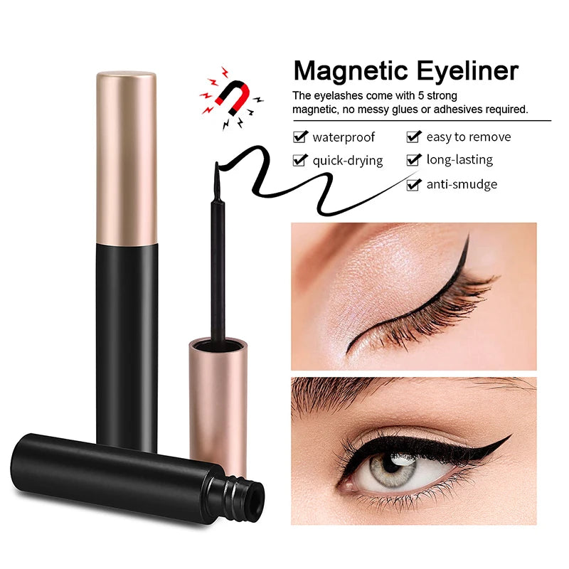 Black Magnetic Eyeliner – Self-Adhesive Liquid Eye Makeup