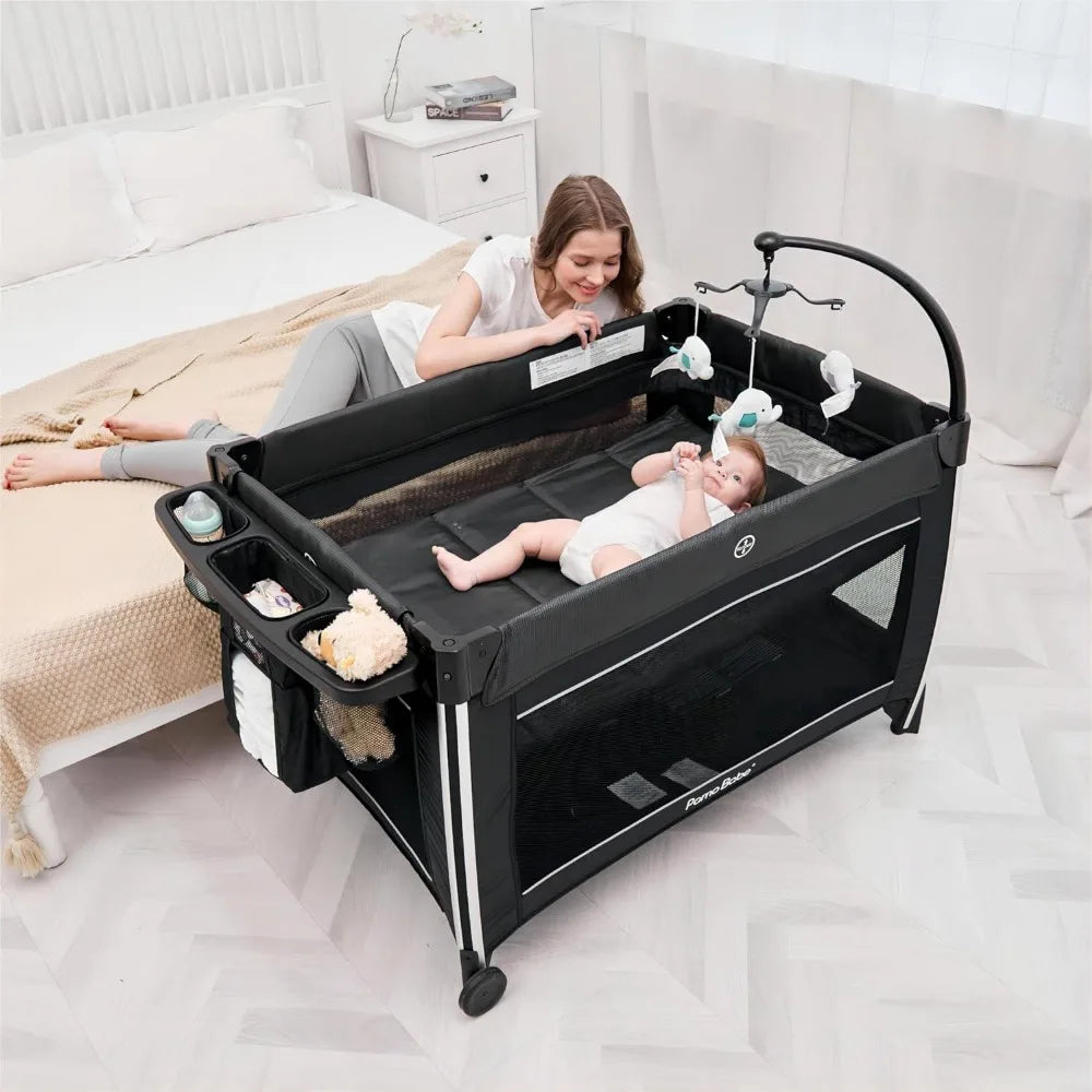 4 in 1 Portable Baby Crib Deluxe Nursery Center