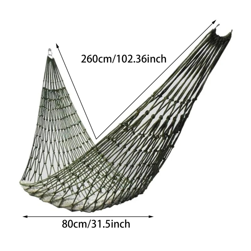 Portable Outdoor Sport Hammock with Mesh Net - Ideal for Camping, Beach, and Garden