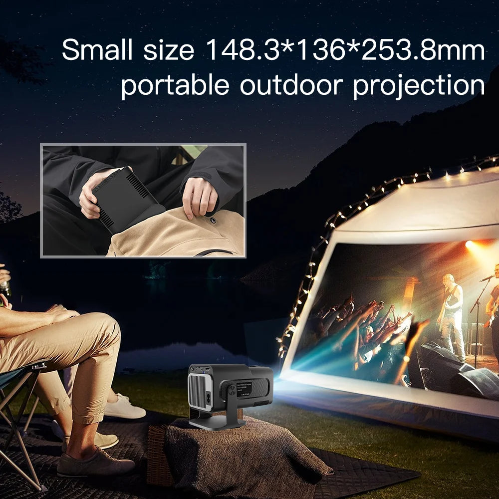 HY320 4K Mini Projector - 1080P, WiFi6, Home Theater